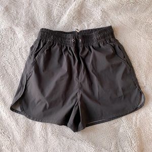Zara black size mid waist cut medium shorts